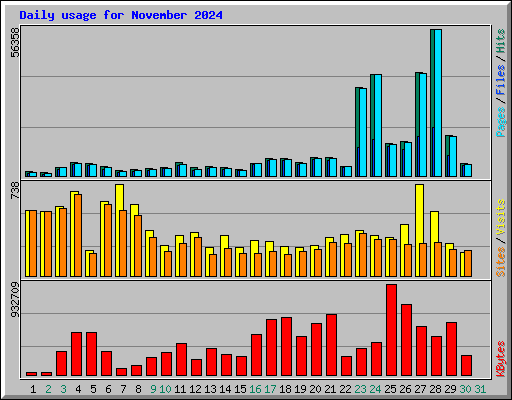 Daily usage for November 2024