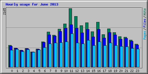 Hourly usage for June 2013