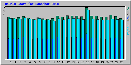 Hourly usage for December 2018