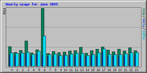 Hourly usage for June 2025