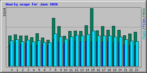 Hourly usage for June 2026